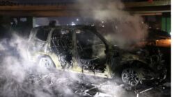 Protesters Stop Lt. Col. Dhakal’s Vehicle, Set It on Fire at Midnight